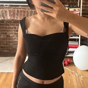 miaou corset imogene black top size S